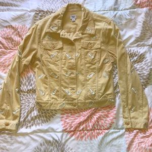 Corduroy jacket with slipper design